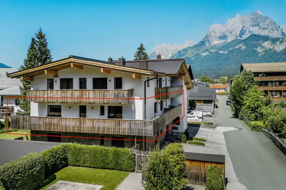 KITZIMMO-Exklusive Wohnung mit Panoramaterrasse in Skiliftnähe - Immobilien St. Johann.