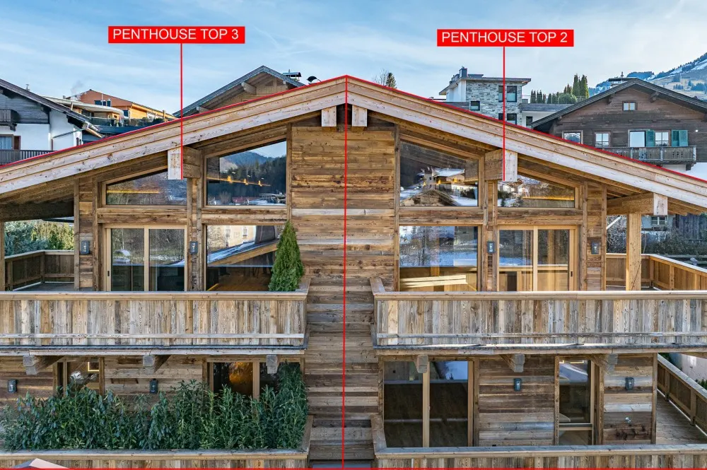 KITZIMMO-Exklusives Neubau-Penthouse mit Ski/in-Ski/out - Immobilien Kirchberg.