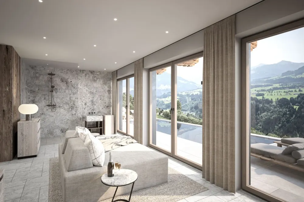 KITZIMMO-Grundstück mit Baugenehmigung für 2 Luxuschalets - Immobilien Itter kaufen.