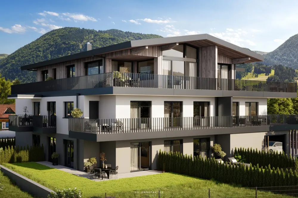 KITZIMMO-Luxus Terrassenwohnung in exklusivem Neubau - Immobilien Kirchdorf.