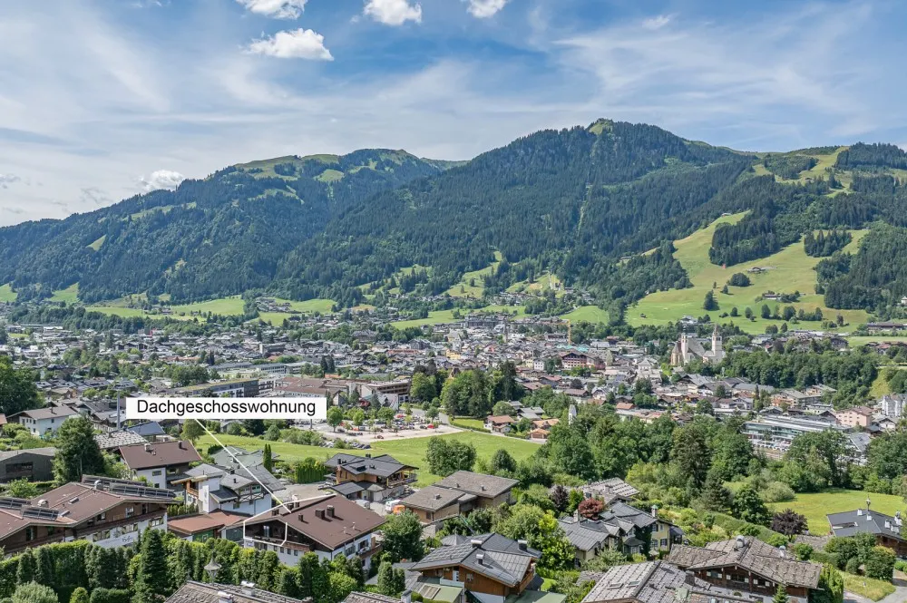 Exklusive Dachgeschosswohnung am Sonnberg mit Blick über Kitzbühel - KITZIMMO
