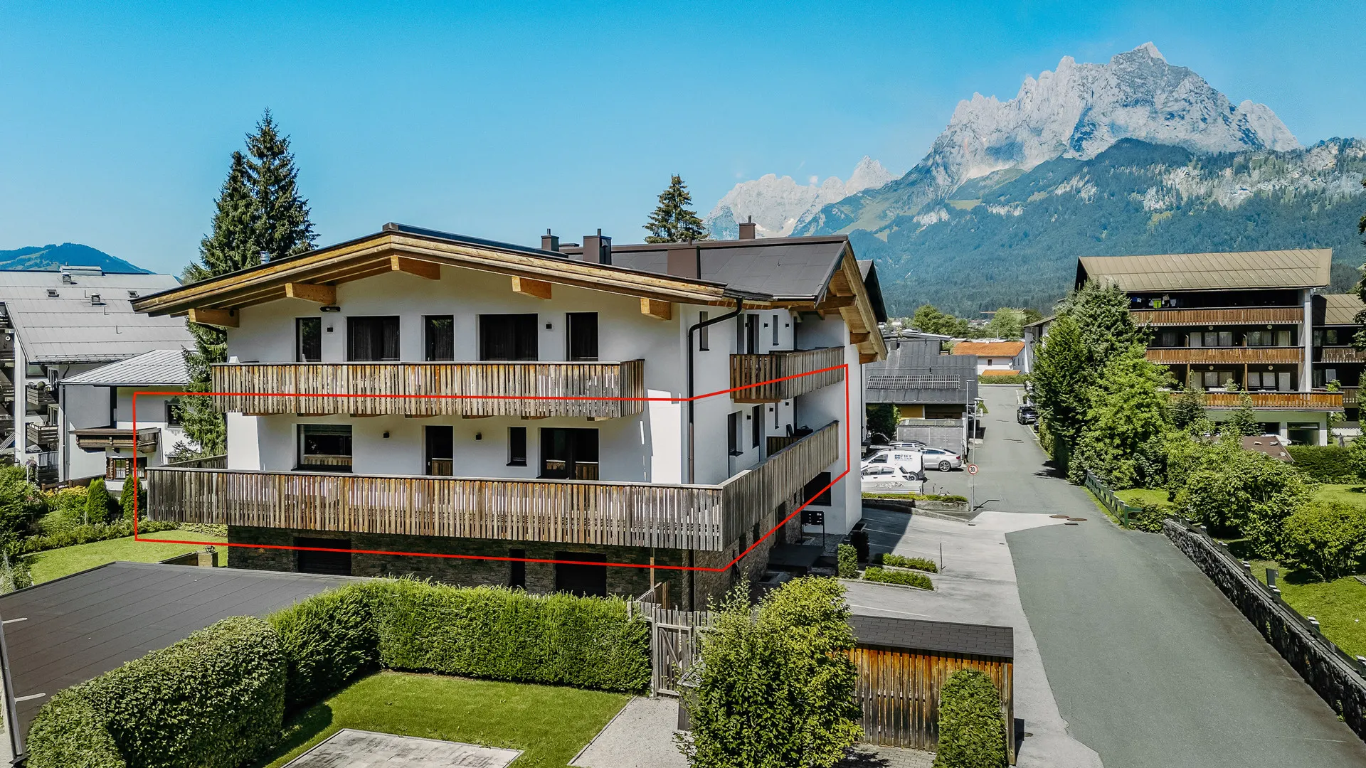 KITZIMMO-Exklusive Wohnung mit Panoramaterrasse in Skiliftnähe - Immobilien St. Johann.