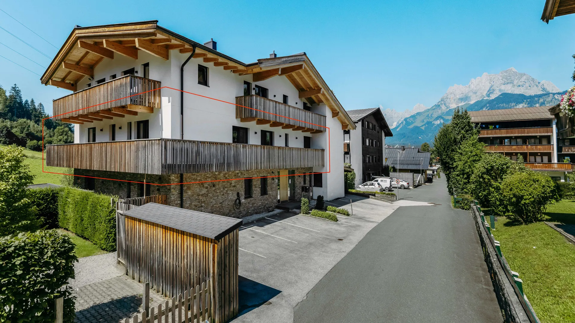 KITZIMMO-Exklusive Wohnung mit Panoramaterrasse in Skiliftnähe - Immobilien St. Johann.