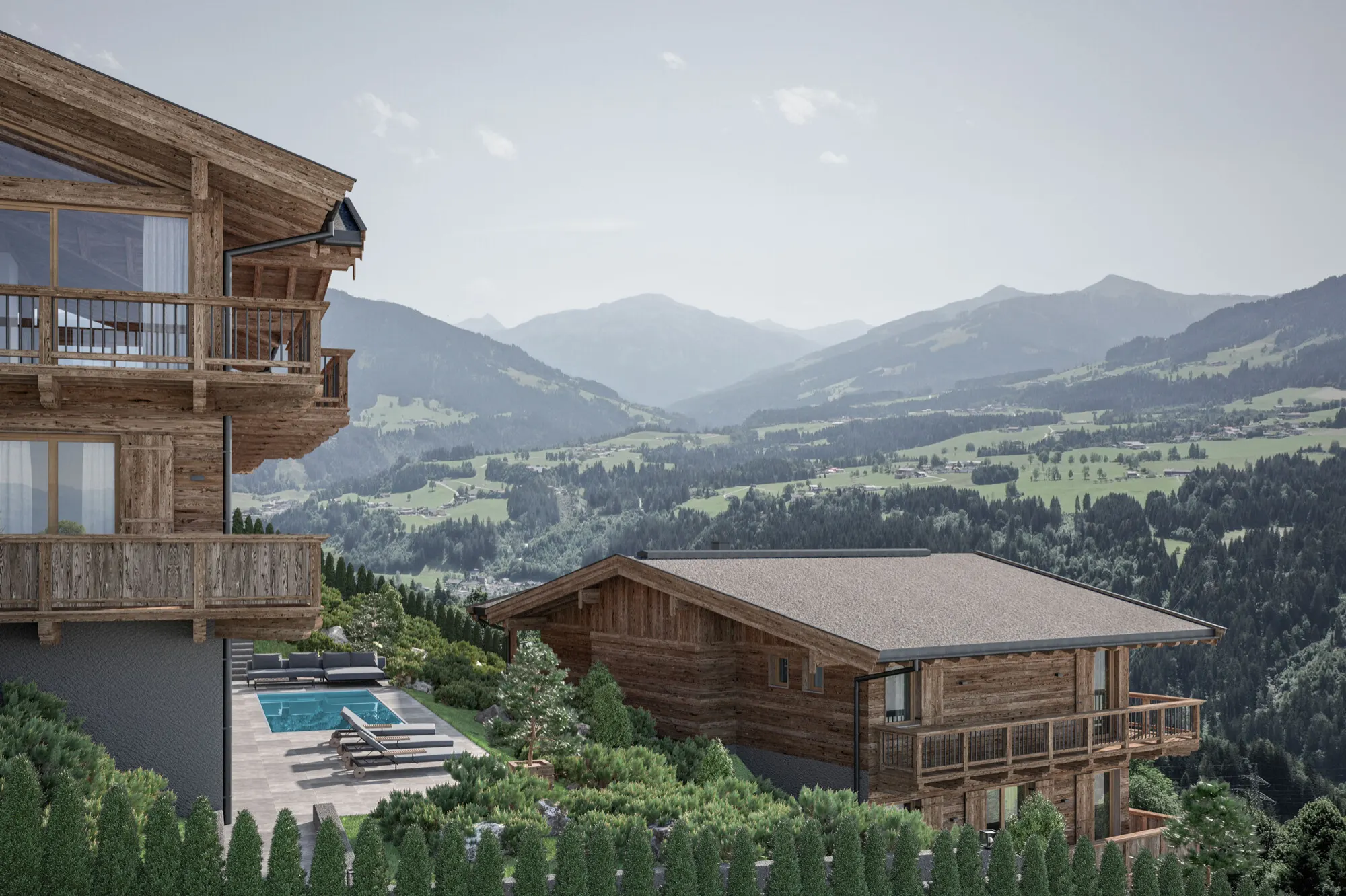 KITZIMMO-Grundstück mit Baugenehmigung für 2 Luxuschalets - Immobilien Itter kaufen.