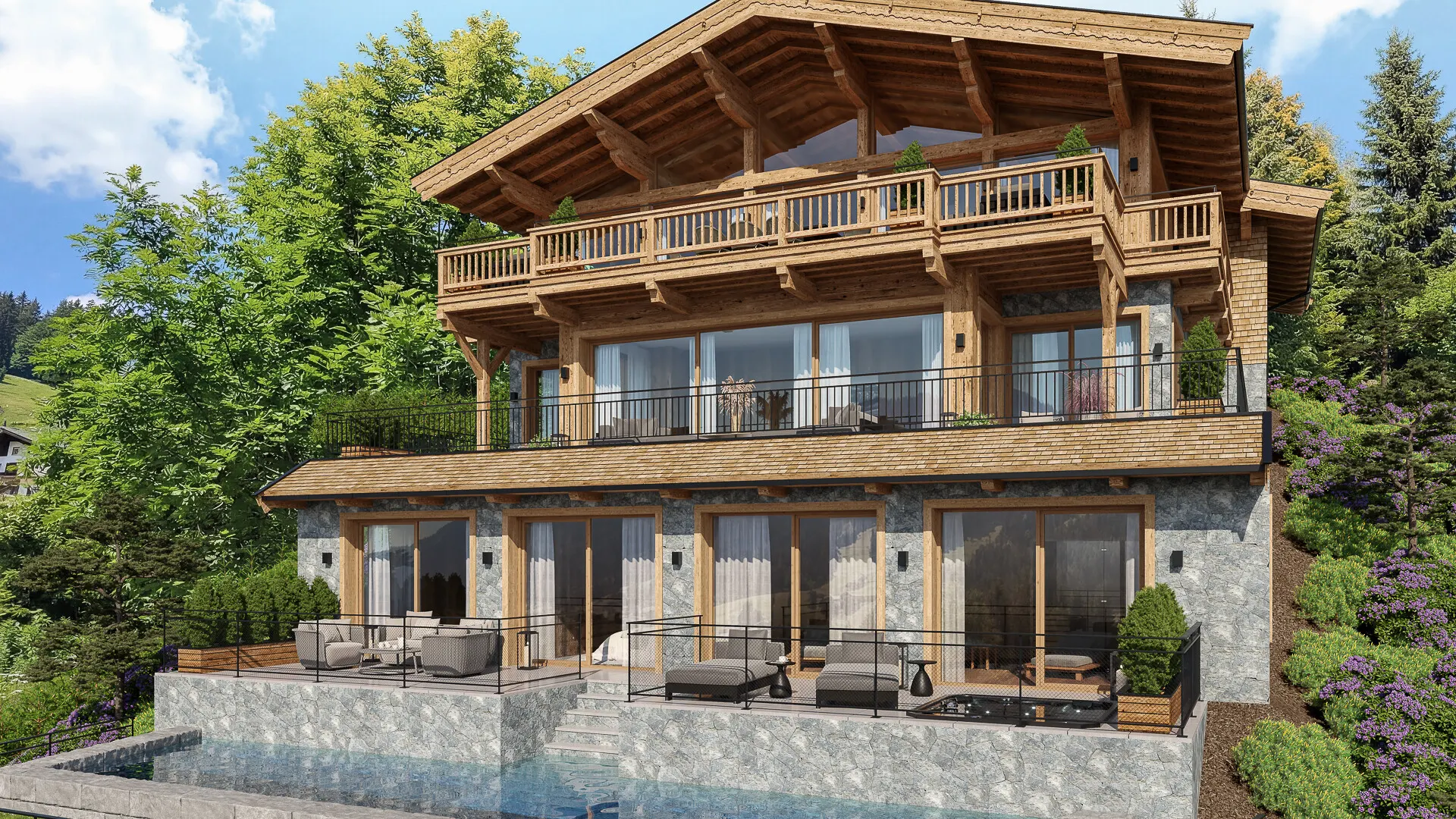 KITZIMMO-Luxusvilla in einzigartiger Toplage am Lebenberg kaufen - Immobilien Kitzbühel.